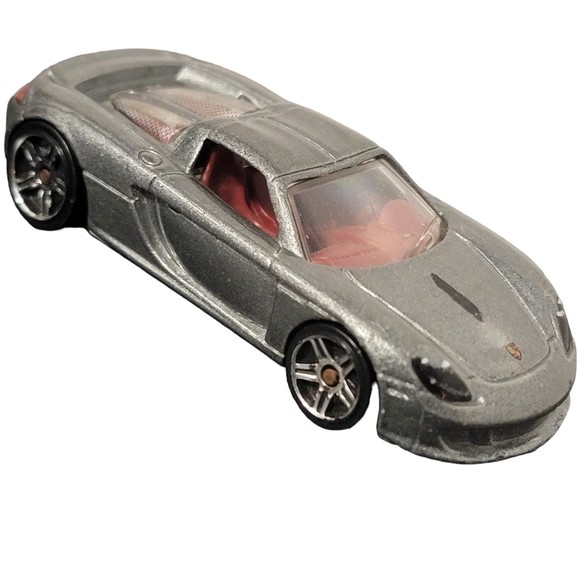 Vintage Hot Wheels Porsche Carrera GT Silver Lightweight Portable‎ Die Cast Cars - Picture 7 of 9